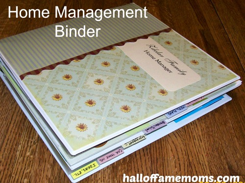 how to make a home management binder
