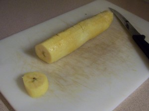 Plantain peeled.