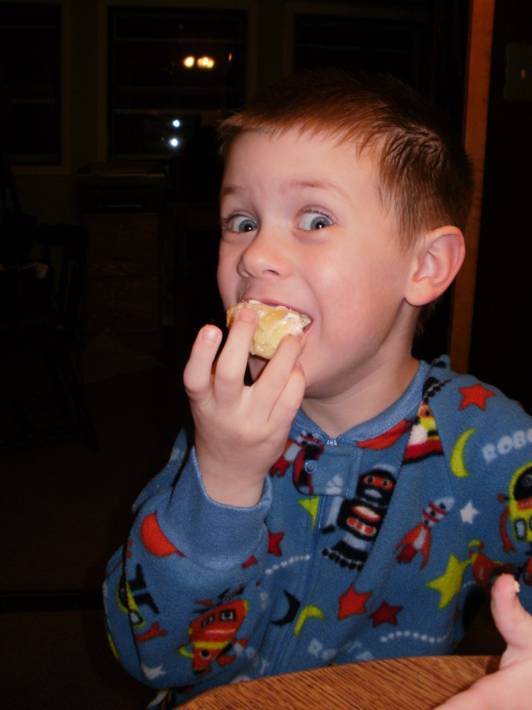 enjoying a Holey Donut!