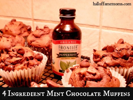 Easy Mint Chocolate Chocolate-Chip Muffins