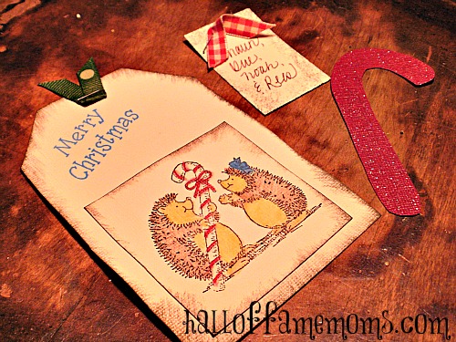 Simple homemade Christmas cards.