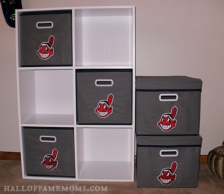 Cleveland Indians MLB designed shelf organizers.