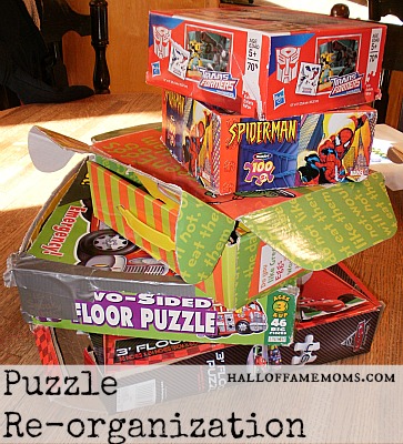 How to re-organize your kids' puzzles.