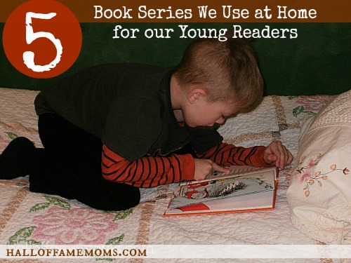 5 books series for young readers we use at home.