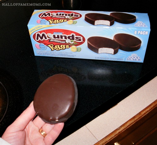 Mounds ice cream eggs for Easter
