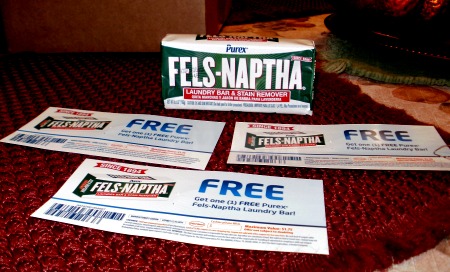 Enter to win 1 of 3 Purex Fels-Naptha stain remover laundry soap bars.
