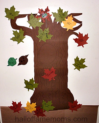thankful tree wall craft