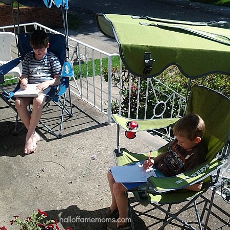 boys in the shade