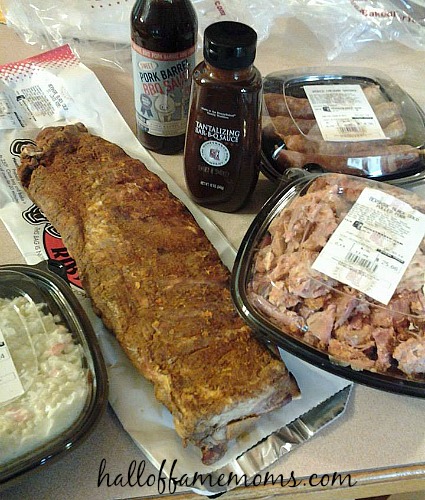 HoneyBaked Ham ribs, sausage and pulled pork