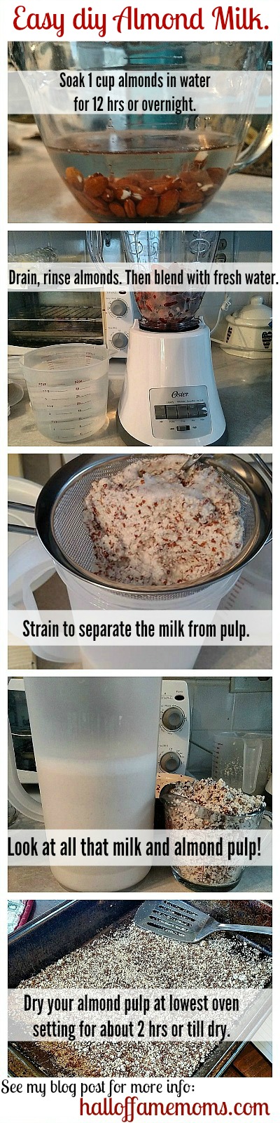 How to make almond milk.