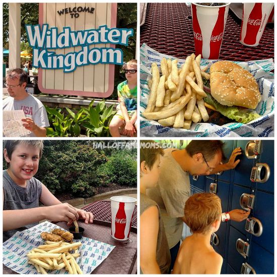 Food and lockers at Wild Water Kingdom in Ohio