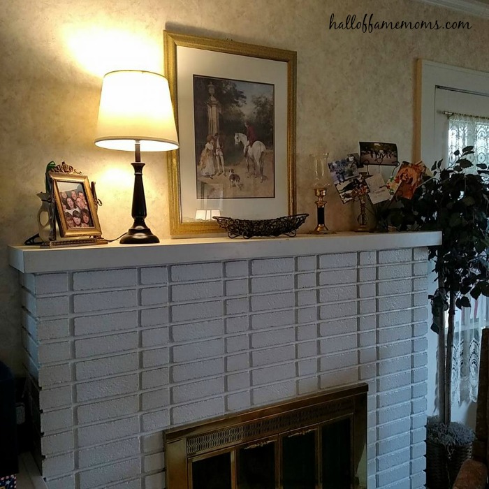 The before picture of our fireplace mantel. #homedecor #frugal