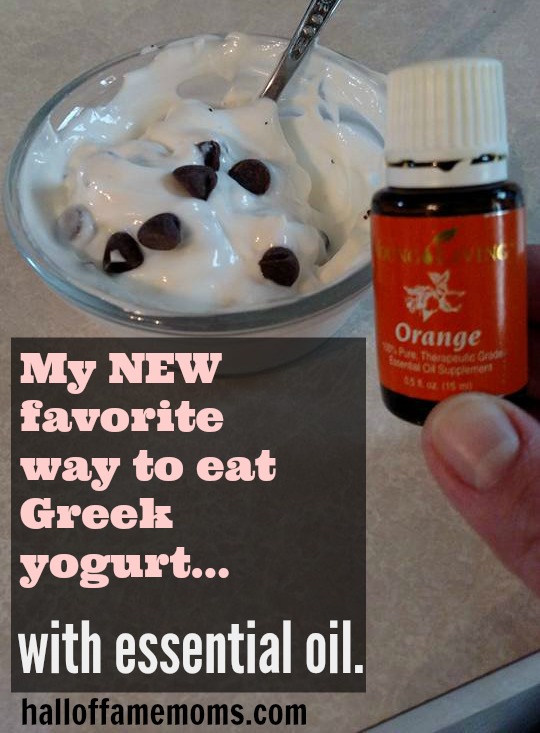 Delicious Greek Yogurt with Orange Young Living essential oil.