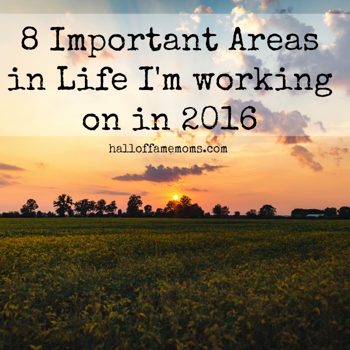 8 Areas in Life I'm working on in 2016