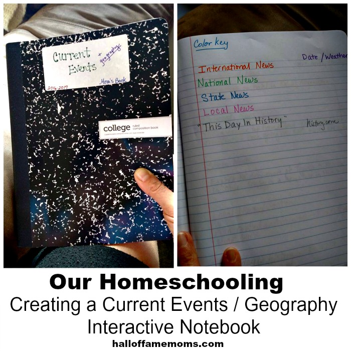Creating a homeschool current events interactive notebook
