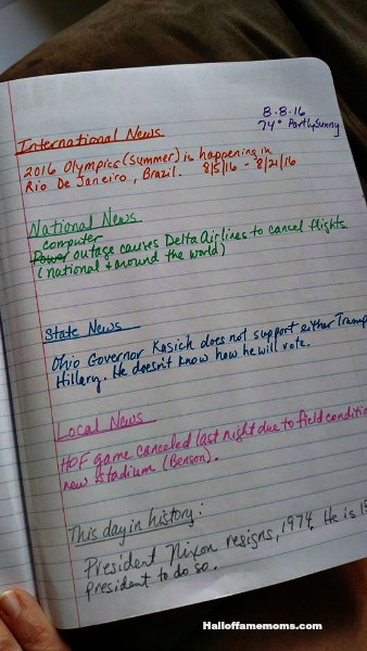 How we homeschool current events and geography with a notebook.