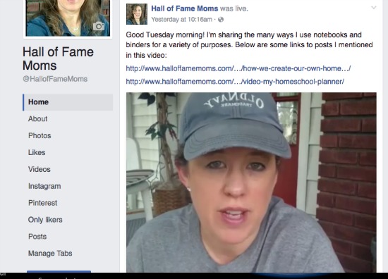 Join me on Facebook Live at my page http://www.facebook.com/halloffamemoms