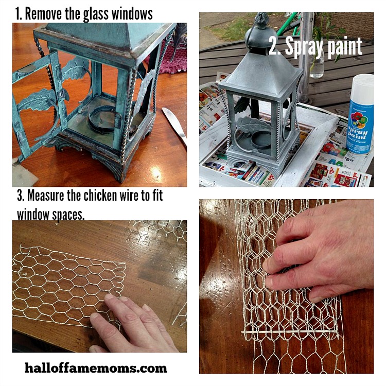 Cheap and easy way to fix up old decor for the table or fireplace.
