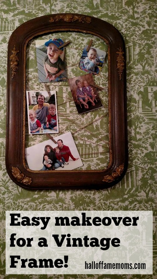 Easy vintage frame makeover! Great Christmas gift idea.