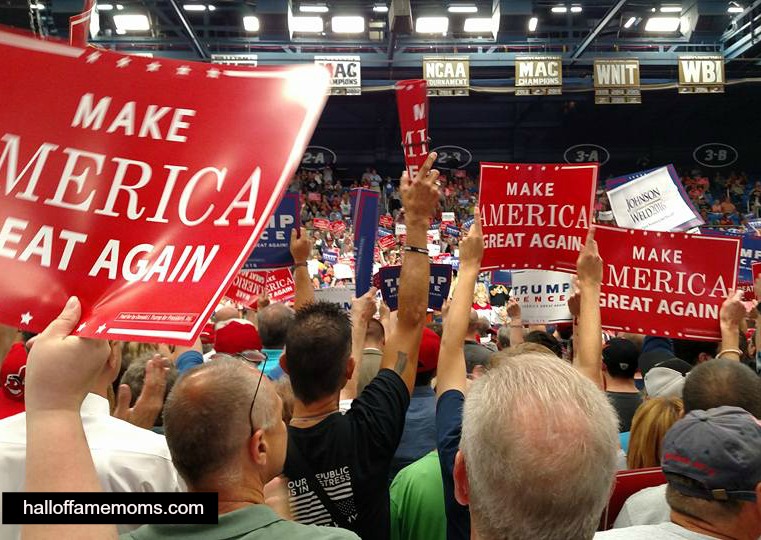 Attending the Trump rally in Akron, Ohio at James A. Rhodes