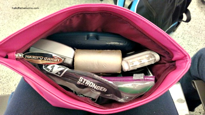 My Hard Candy cosmetic bag made a great travel bag for misc..