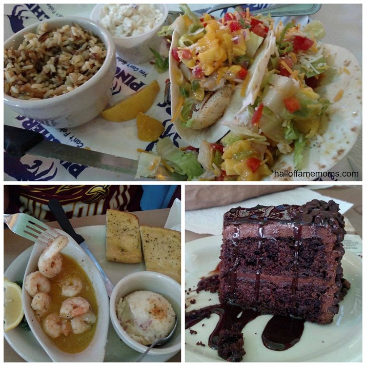 Eating at Pinchers restaurant at Tin City, Naples, FL