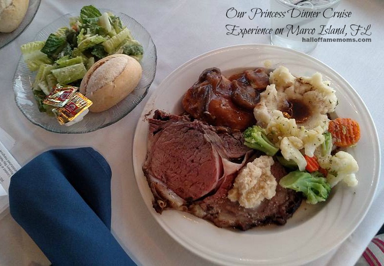 We enjoyed a delicious dinner on the Princess Dinner Cruise...read more here.