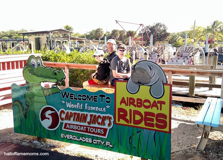 Riding Captain Jack's Airboat Ride in Everglades City, FL