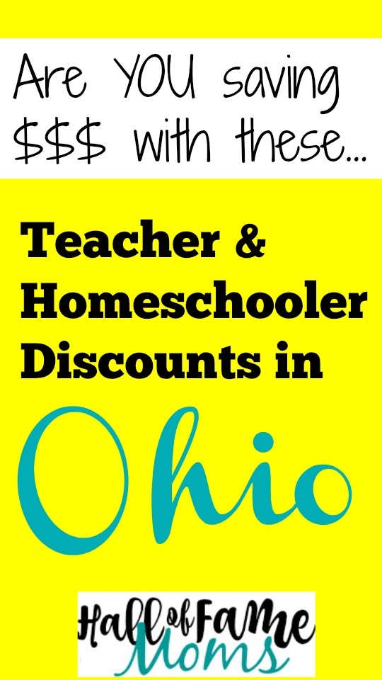 Stores offering Homeschooler / Teacher Discounts in Ohio