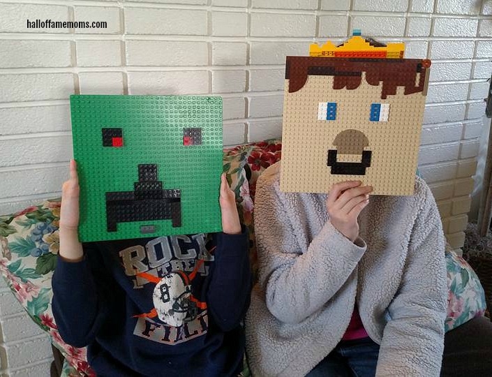 Picture Tour of our Homeschool Lego Club - Minecraft Faces