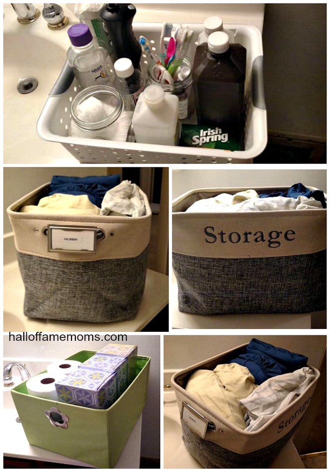 Bins for Linen Closet Organization