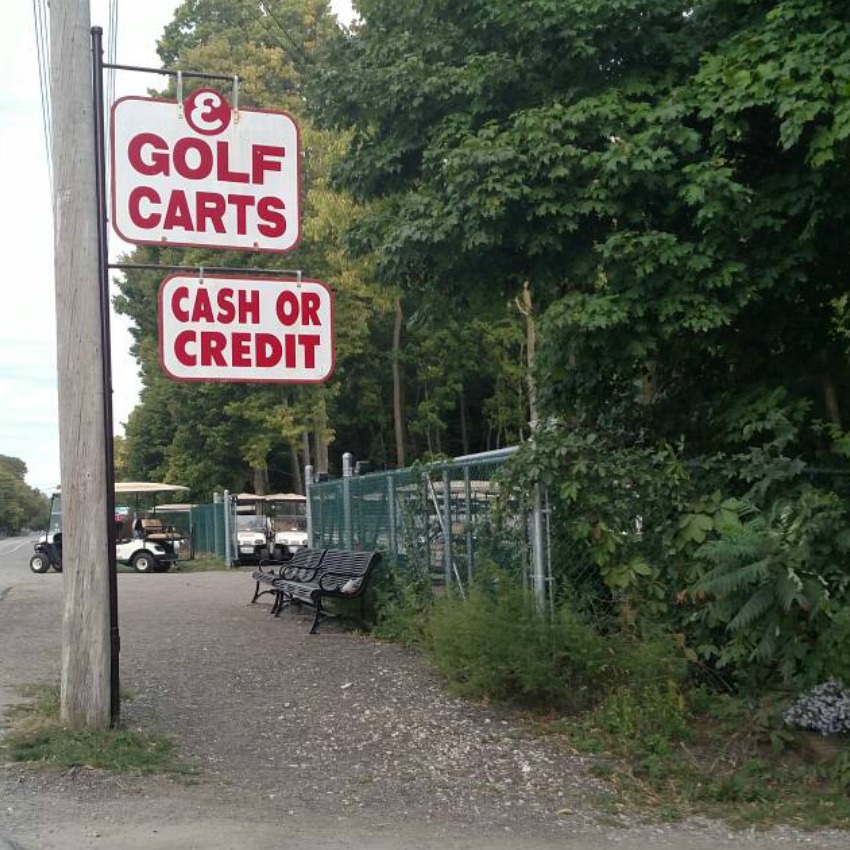 Rent a golf cart on Put-in-Bay at E's Golf Carts. Lake Erie, Ohio