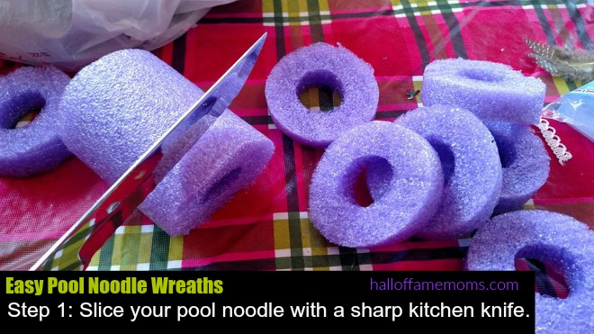 Easy DIY  Christmas  Ornament pool  noodle  wreath