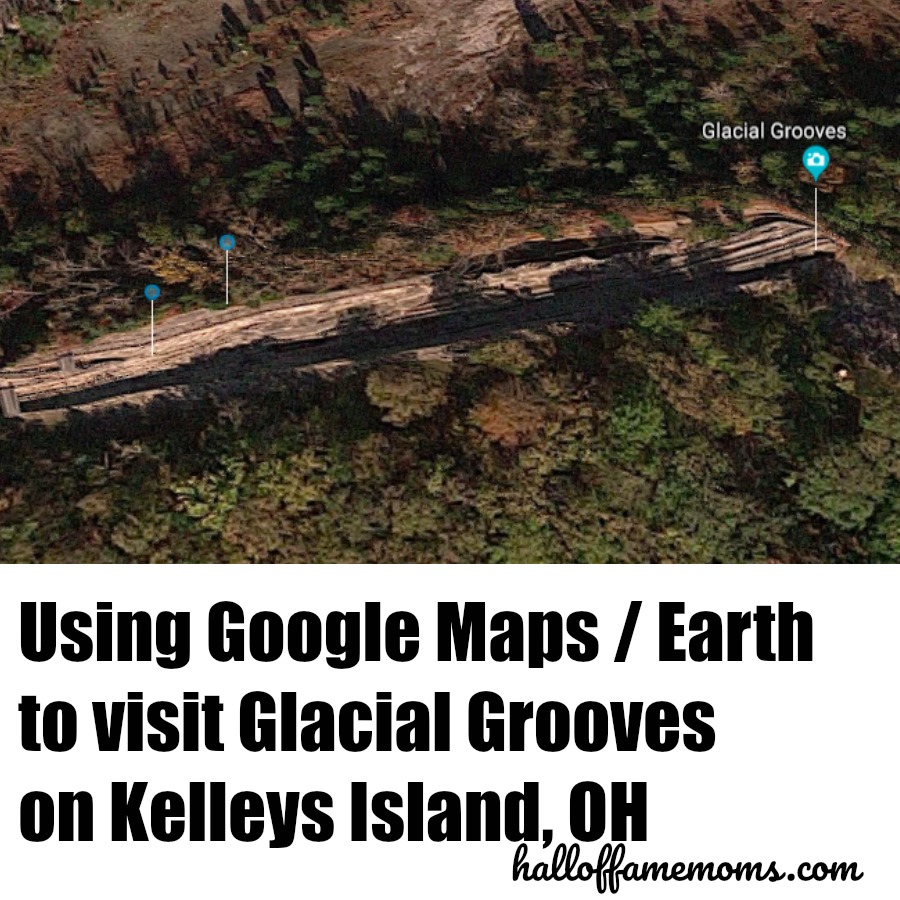 Use Google Maps, Google Earth to visit historic landmarks like Glacial Grooves on Kelleys Island, Ohio.