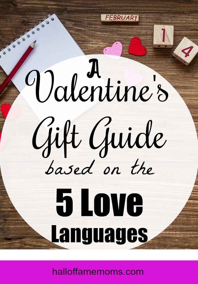 A Valentine's Day Gift Guide based on the Five Love Languages for couples, children and singles.