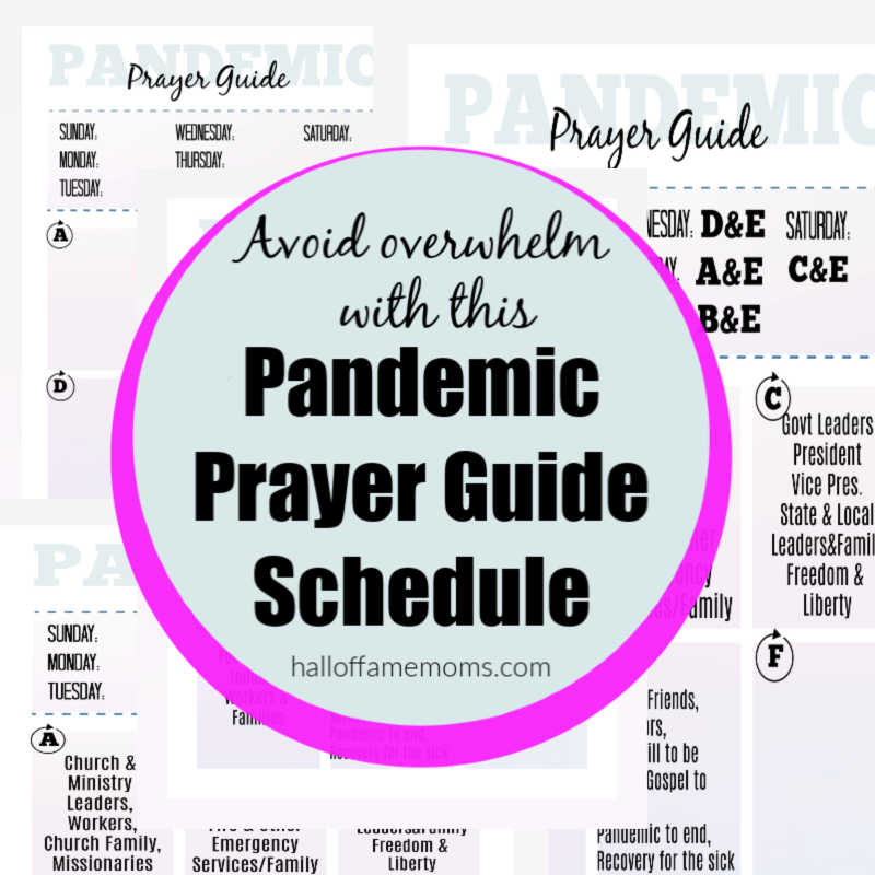 Organize your prayer life with this pandemic prayer guide schedule
