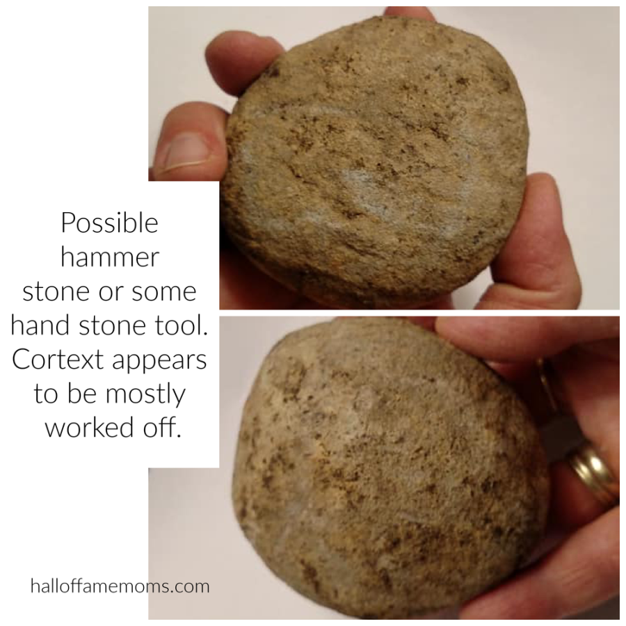 Possible Native American  Hammerstone or hand stone with most cortex worked off found in NE Ohio.