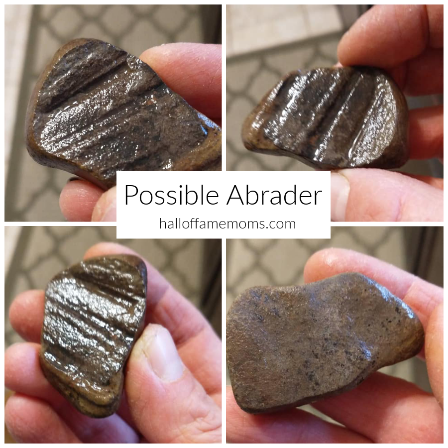 Possible Native American Abrading stone for sharpening bone or stone tools found in NE Ohio.