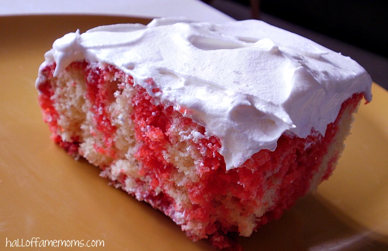 Jello cake with whipped topping