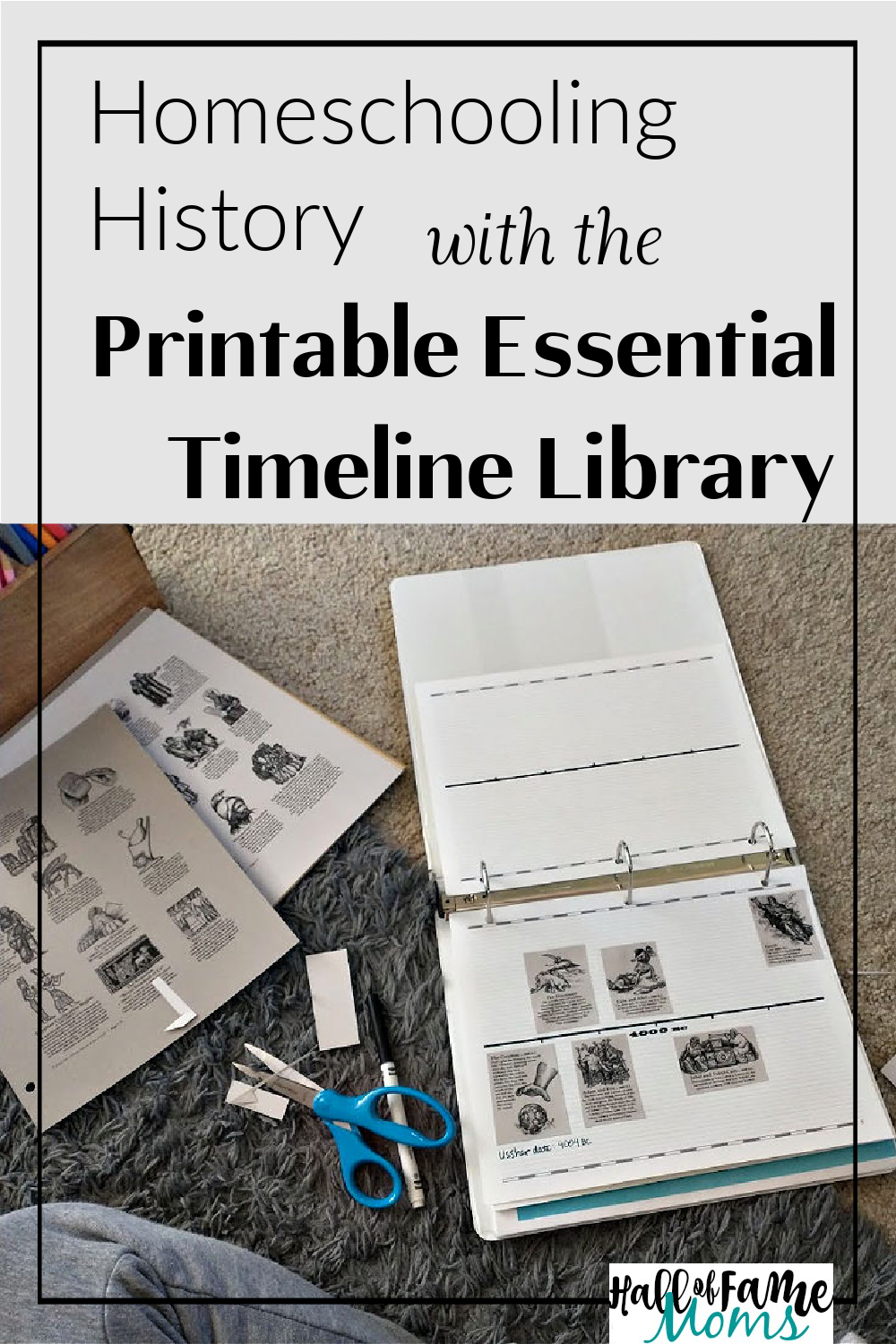 homeschooling history with timeline notebooks