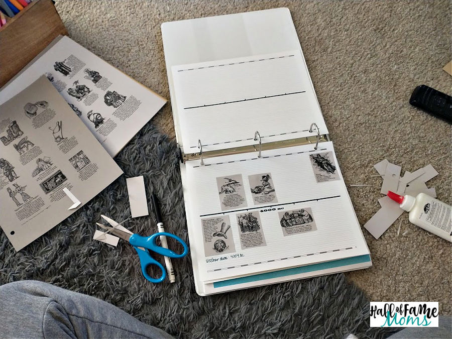 Add maps and more to your timeline binder when homeschooling history.