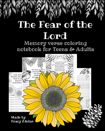 Fear of the Lord: Memory Verse Coloring Notebook for Teens and Adults 