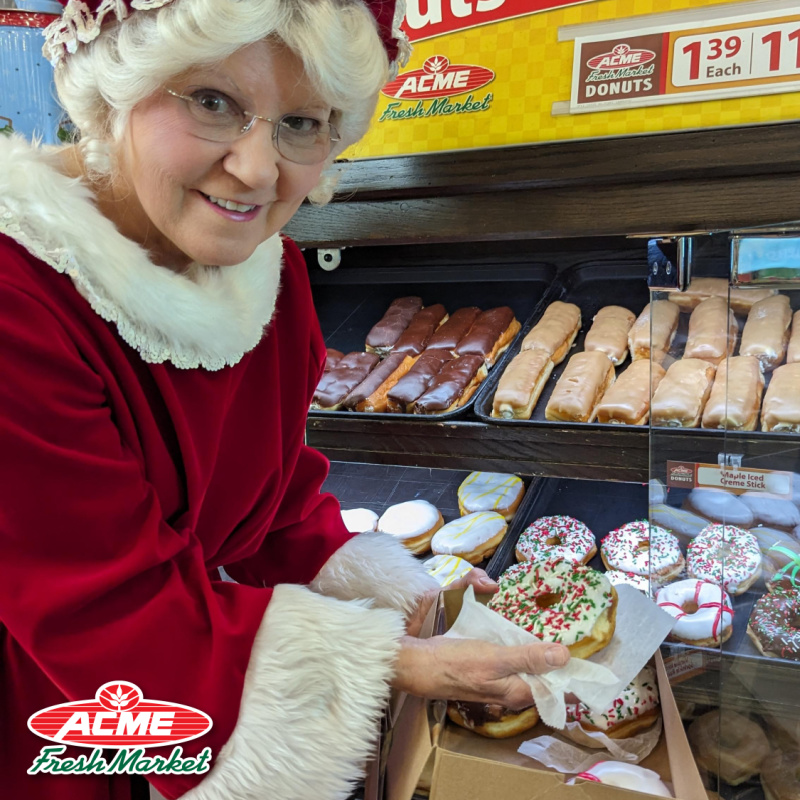 Donuts with Santa at Acme Fresh Market #ad 